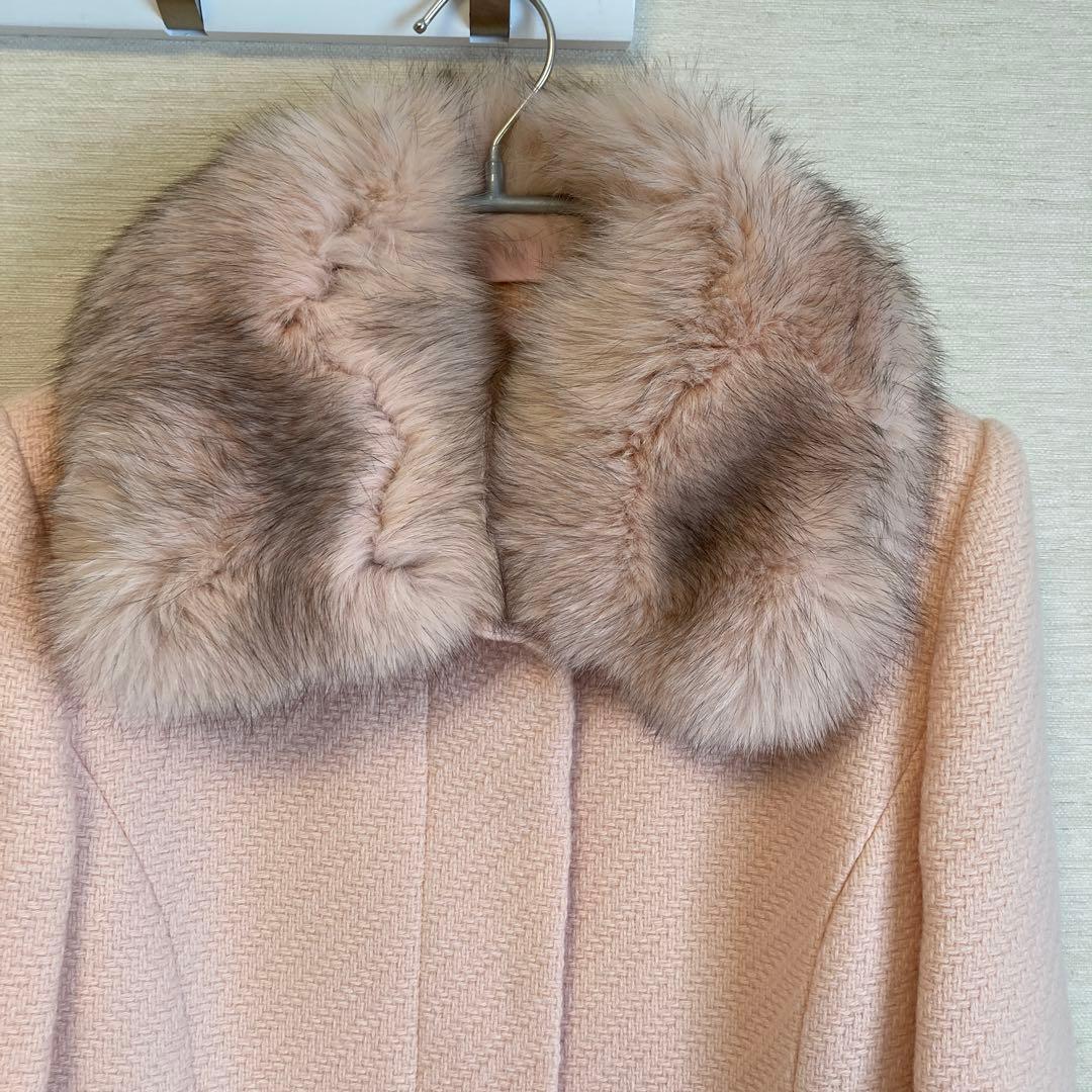 ハロッズ　フォックスファーウールコート