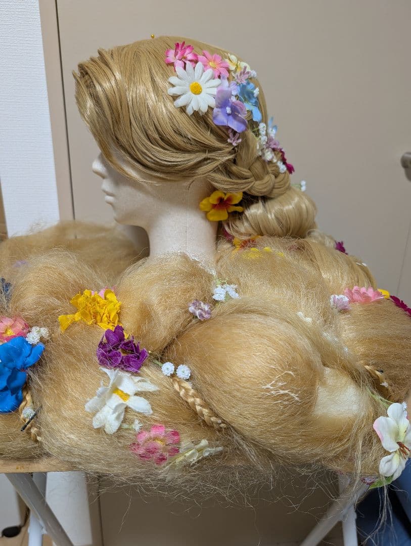 ラプンツェル　ウィッグ　Dハロ　仮装　コスプレ