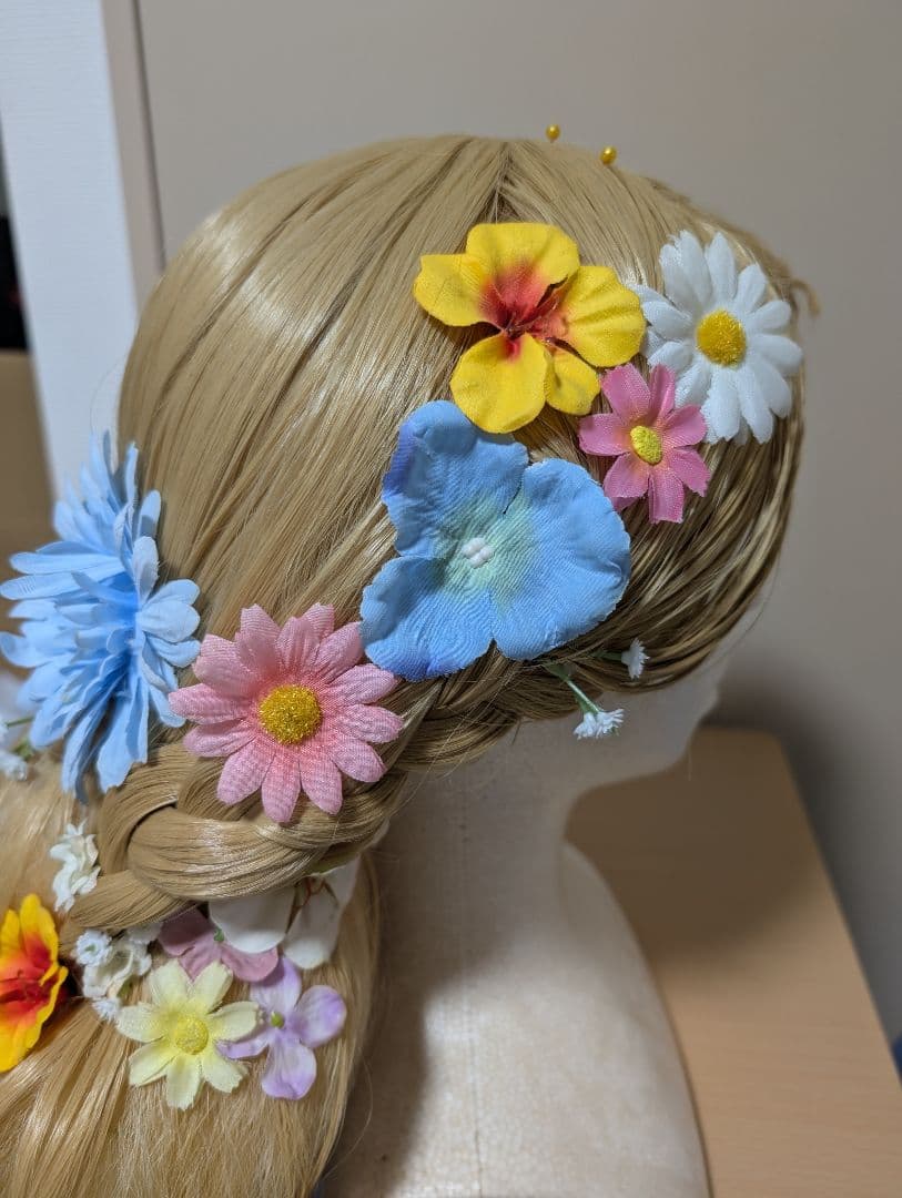 ラプンツェル　ウィッグ　Dハロ　仮装　コスプレ