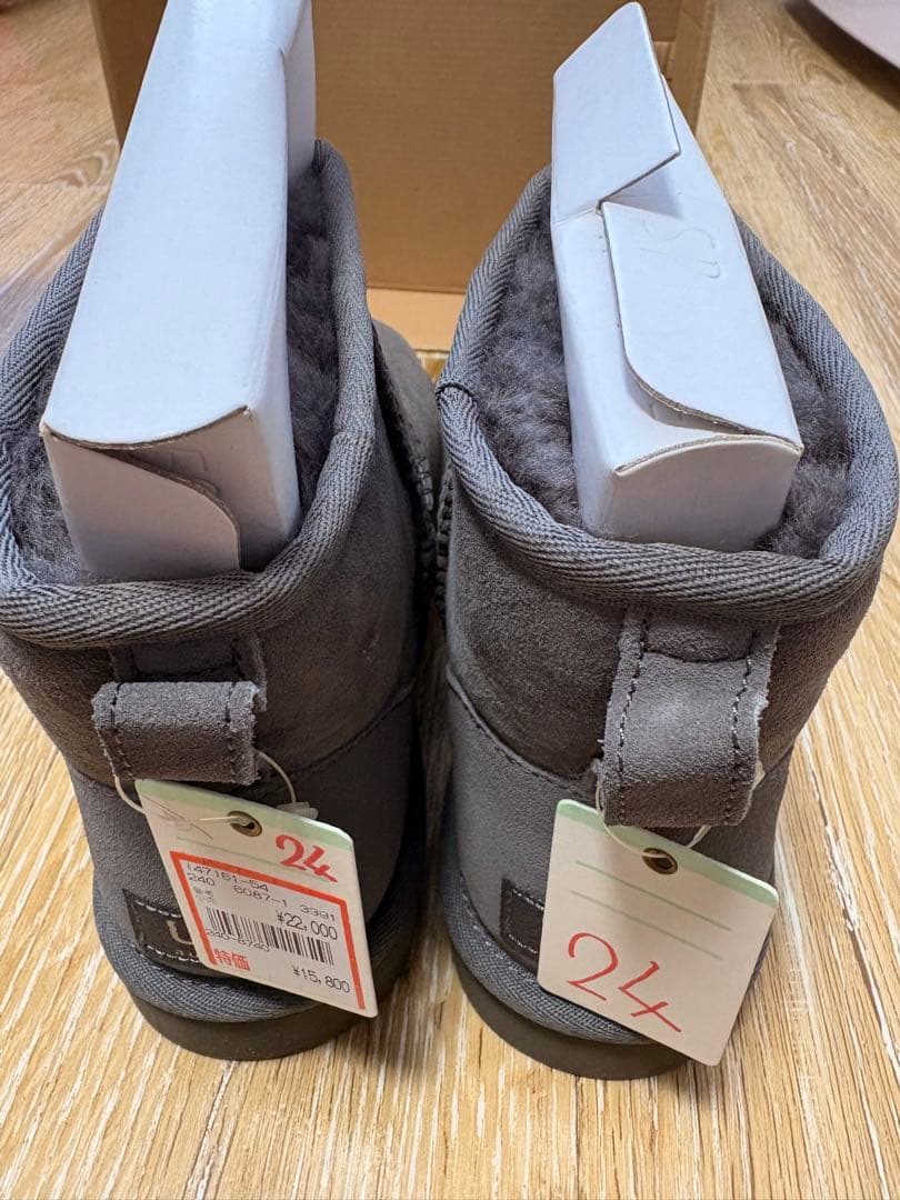 UGG W CLASSIC MINI 5854 グレー ムートン