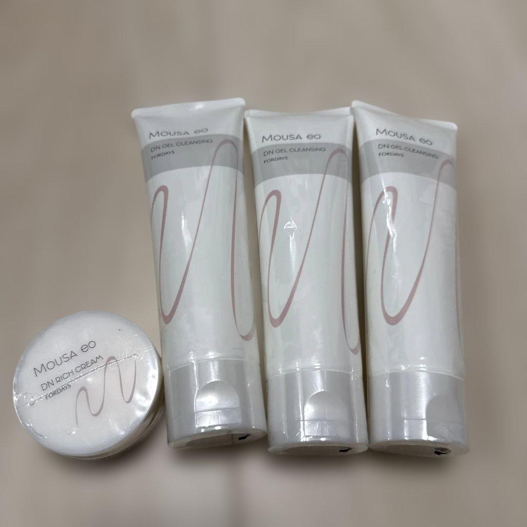 MOUSA ジェルクレンジング3本 & リッチクリーム1個
