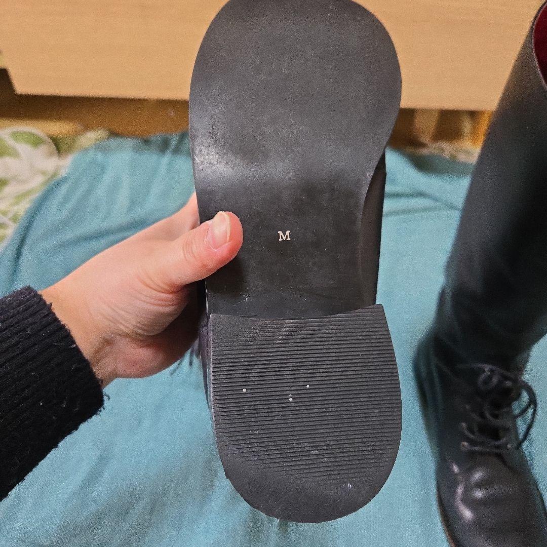 【ほぼ未使用】sunaokuwahara 膝下丈ブーツ Mサイズ 牛革