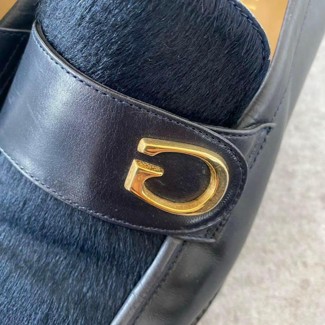 美品【値下げ】GUCCI グッチ ローファー コンビ GG ハラコレザー Gロゴ