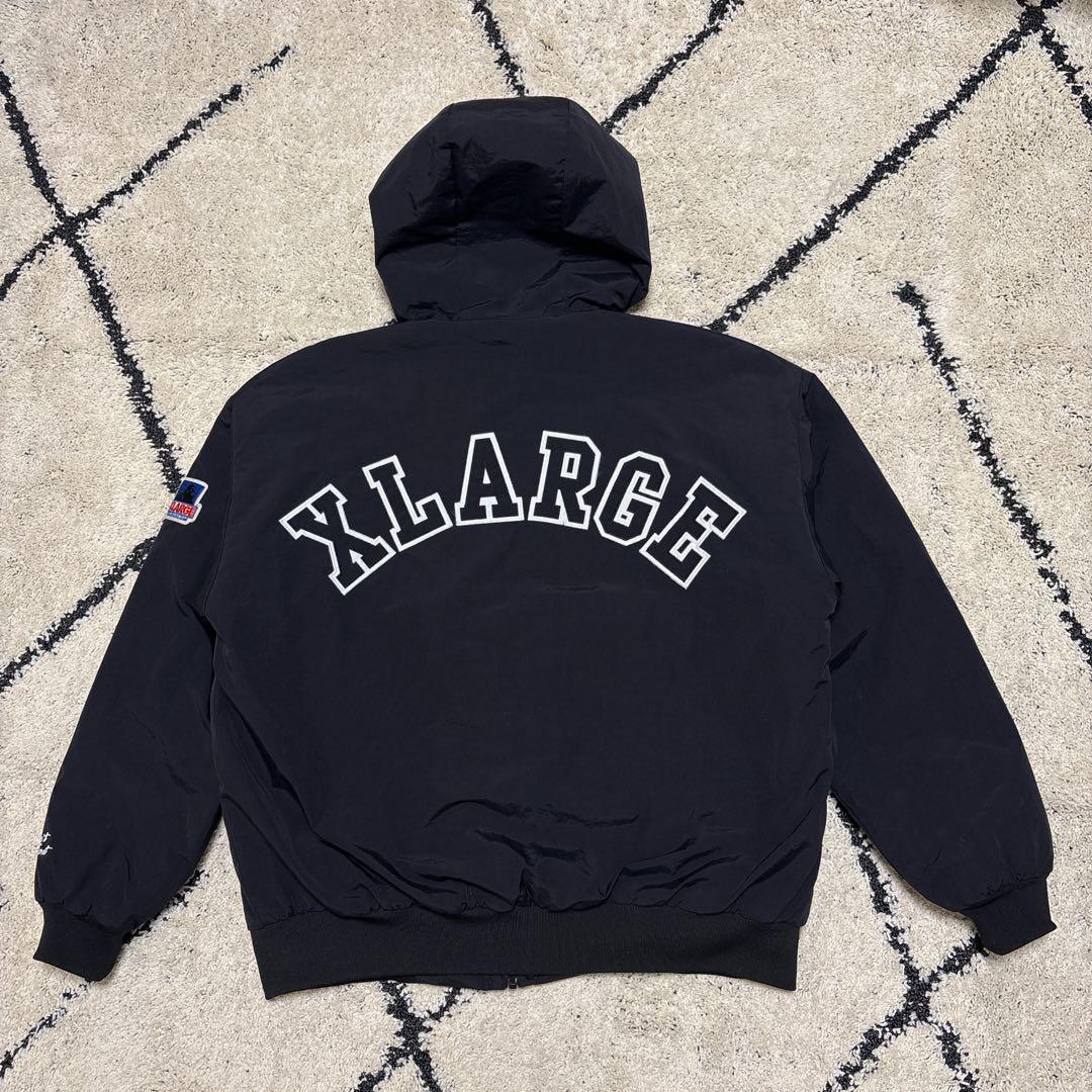 ⭐美品⭐エクストララージ ナイロン パファージャケット アーチロゴ L 黒