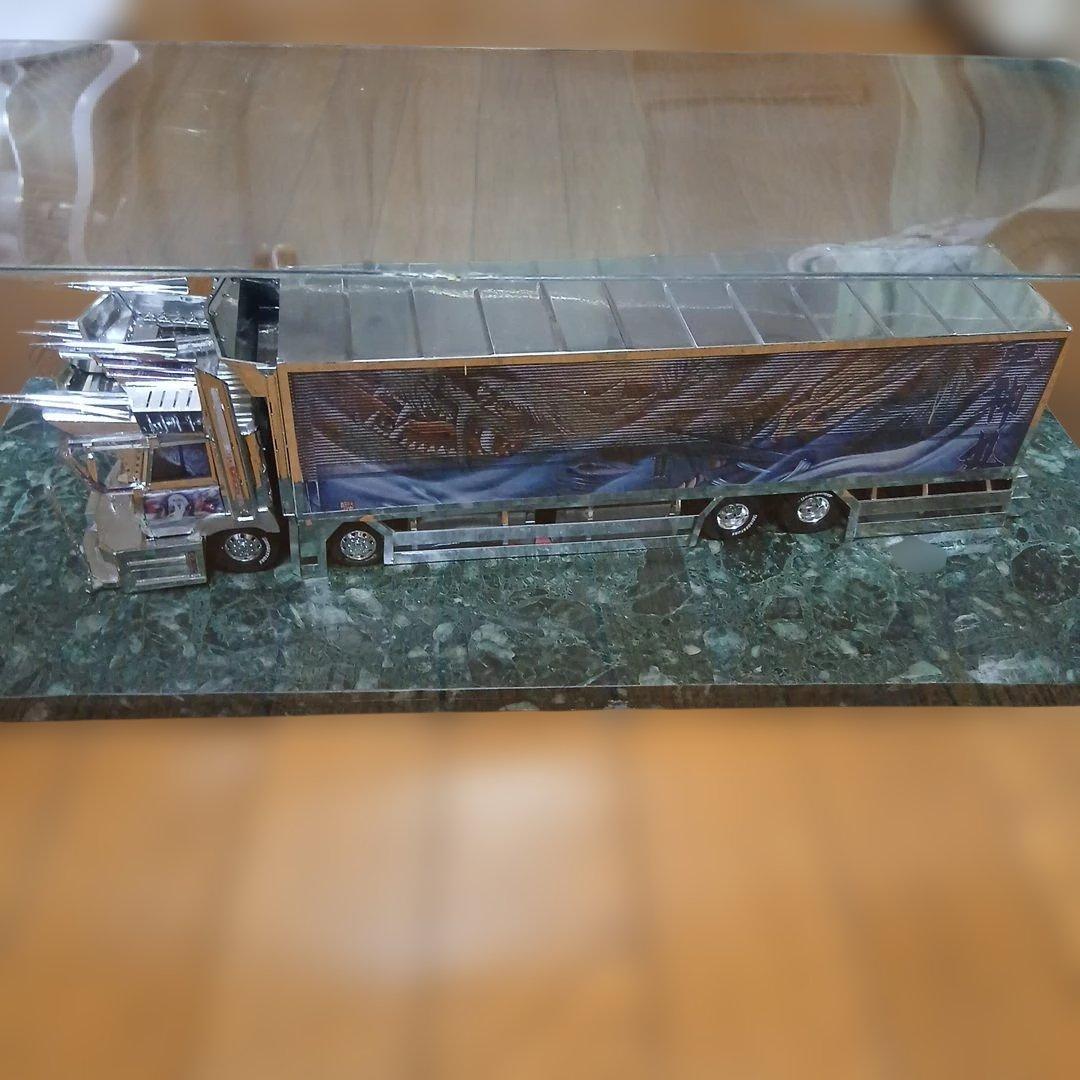 トラック野郎 デコトラ プラモデル完成品(ジャンク品)(ケース付き)全長50cm