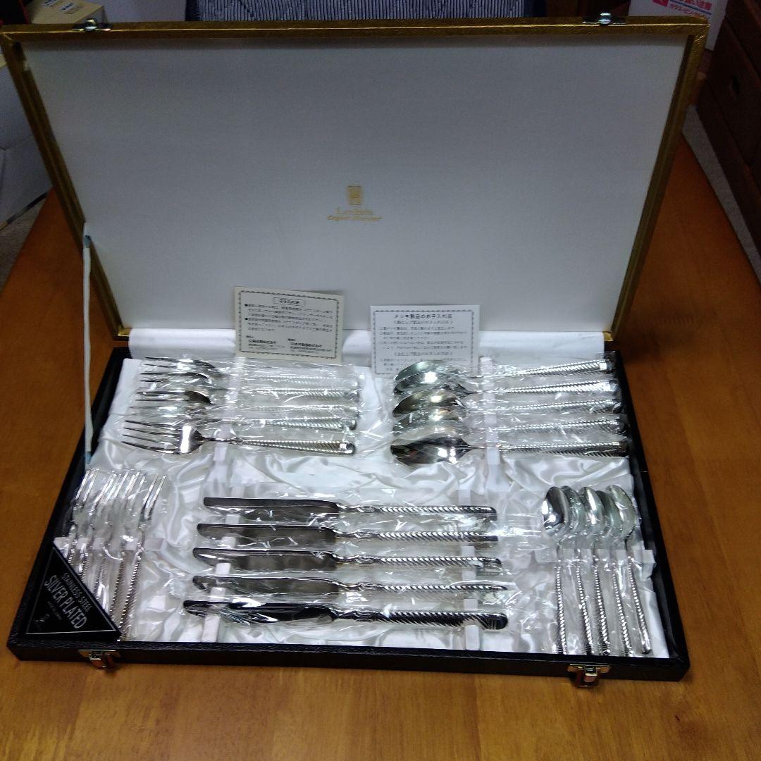 カトラリーセット 銀メッキ （ナイフ フォーク スプーン　25本）