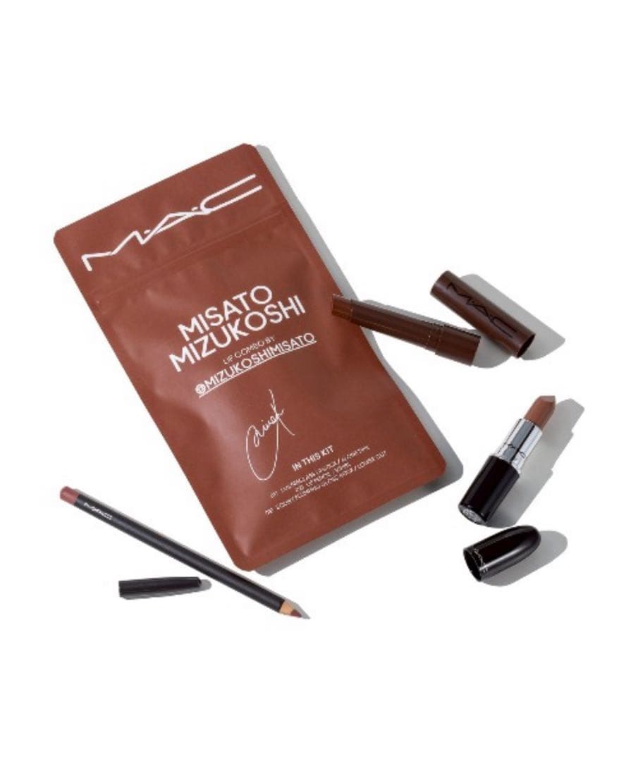 MAC 水越みさと リップ コンボ ブラウン リップガラス リップペンシル 限定