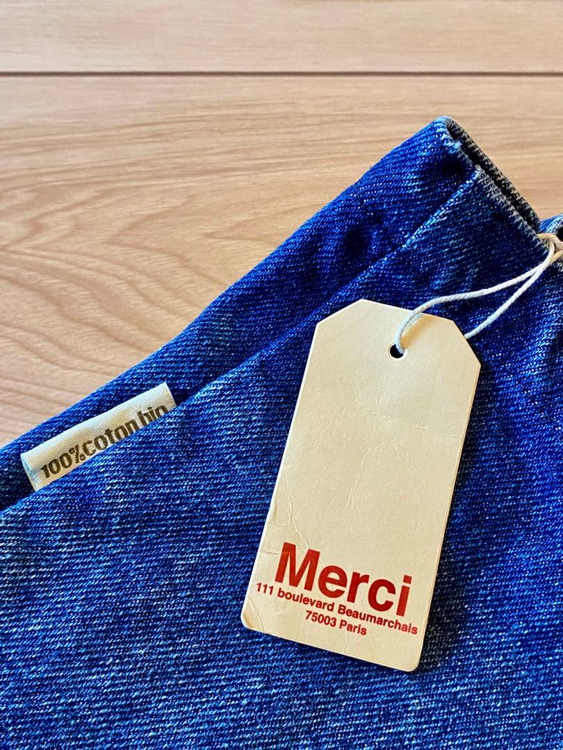 Merci デニムブルー エコバッグ