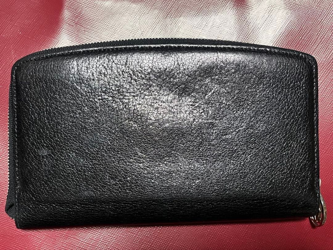 Cartier マルチェロ ラウンドファスナー 長財布 レザー ブラック黒