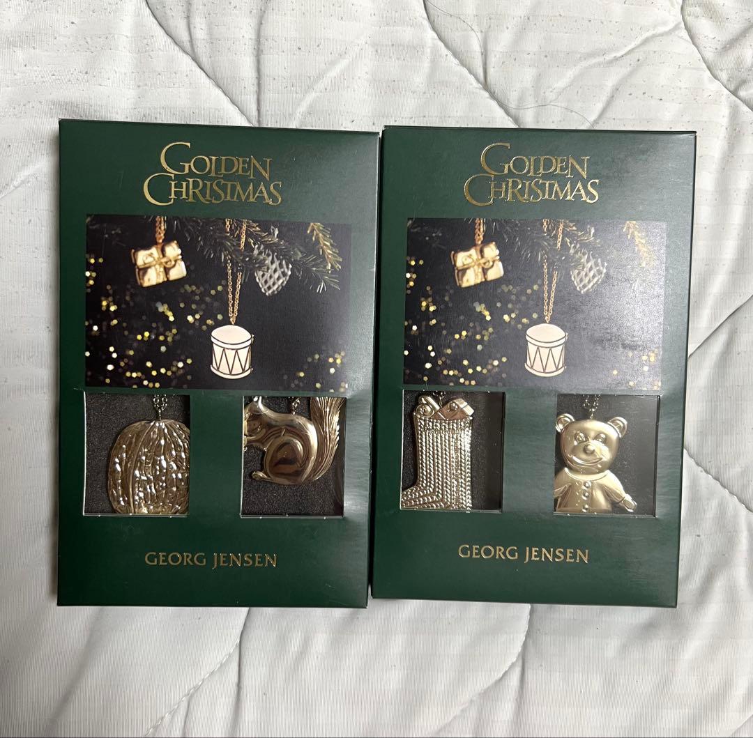 ジョージジェンセン クリスマスオーナメント　4個セット　　シルバー