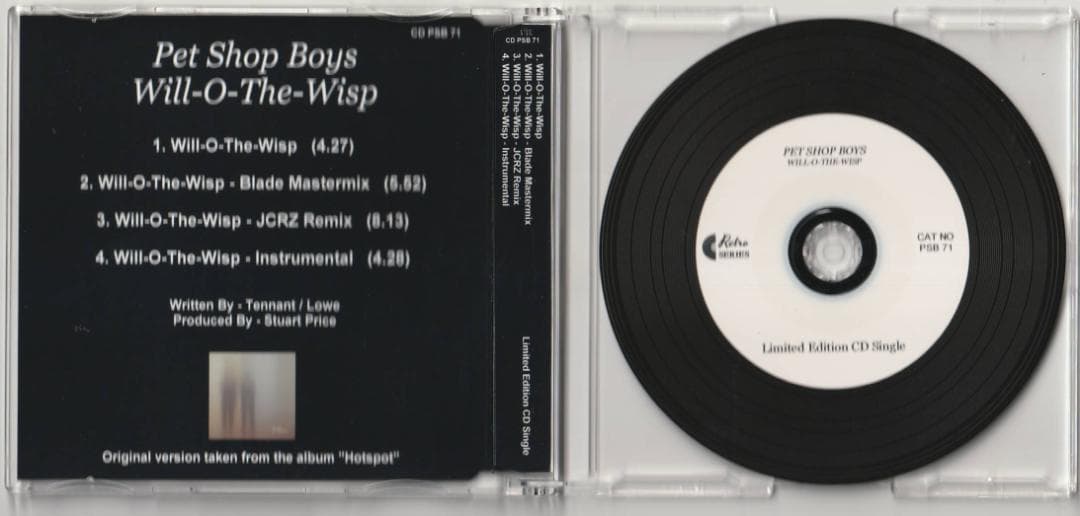 Pet Shop Boys　Will-O-The-Wisp　リミックス集 CD