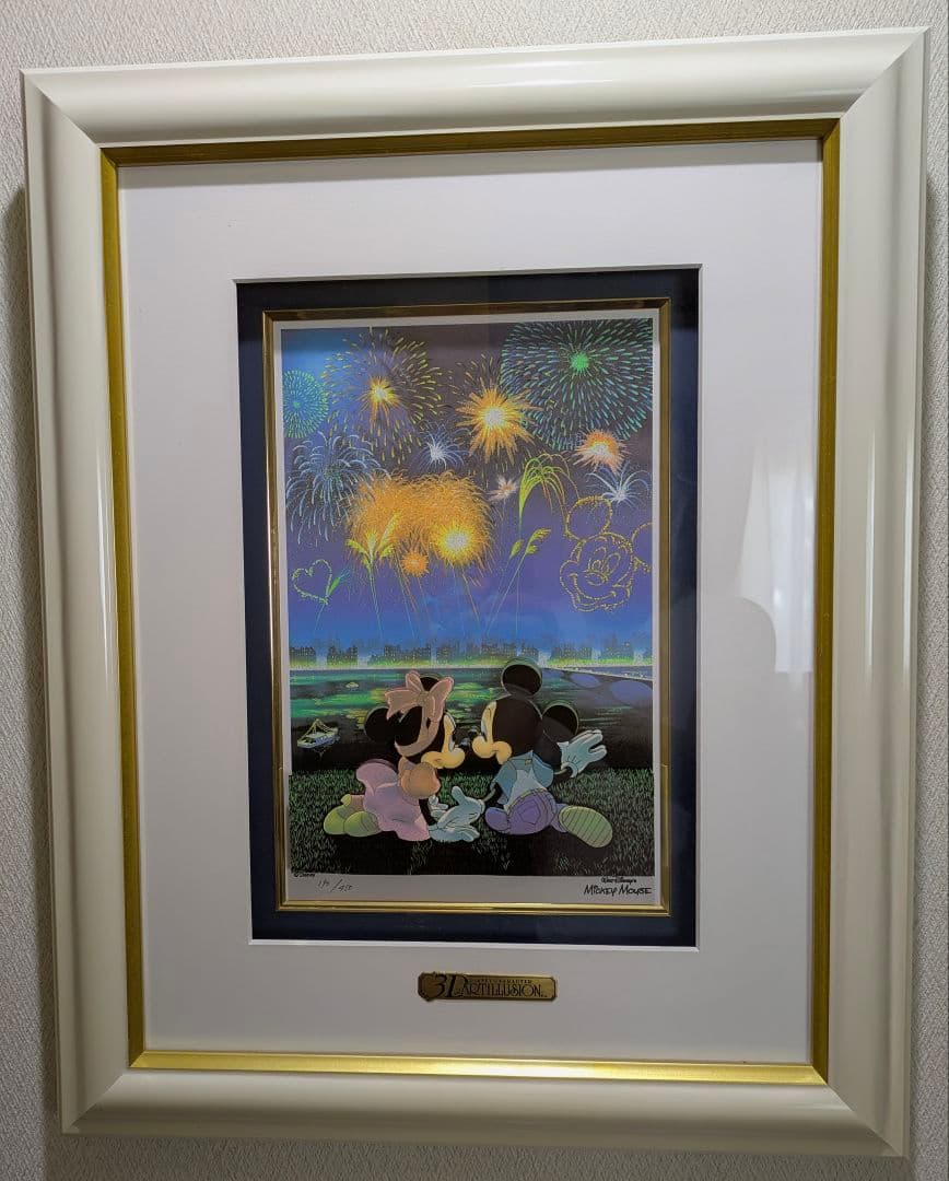 【としくん】Disney ミッキー＆ミニー3Dシルクスクリーン