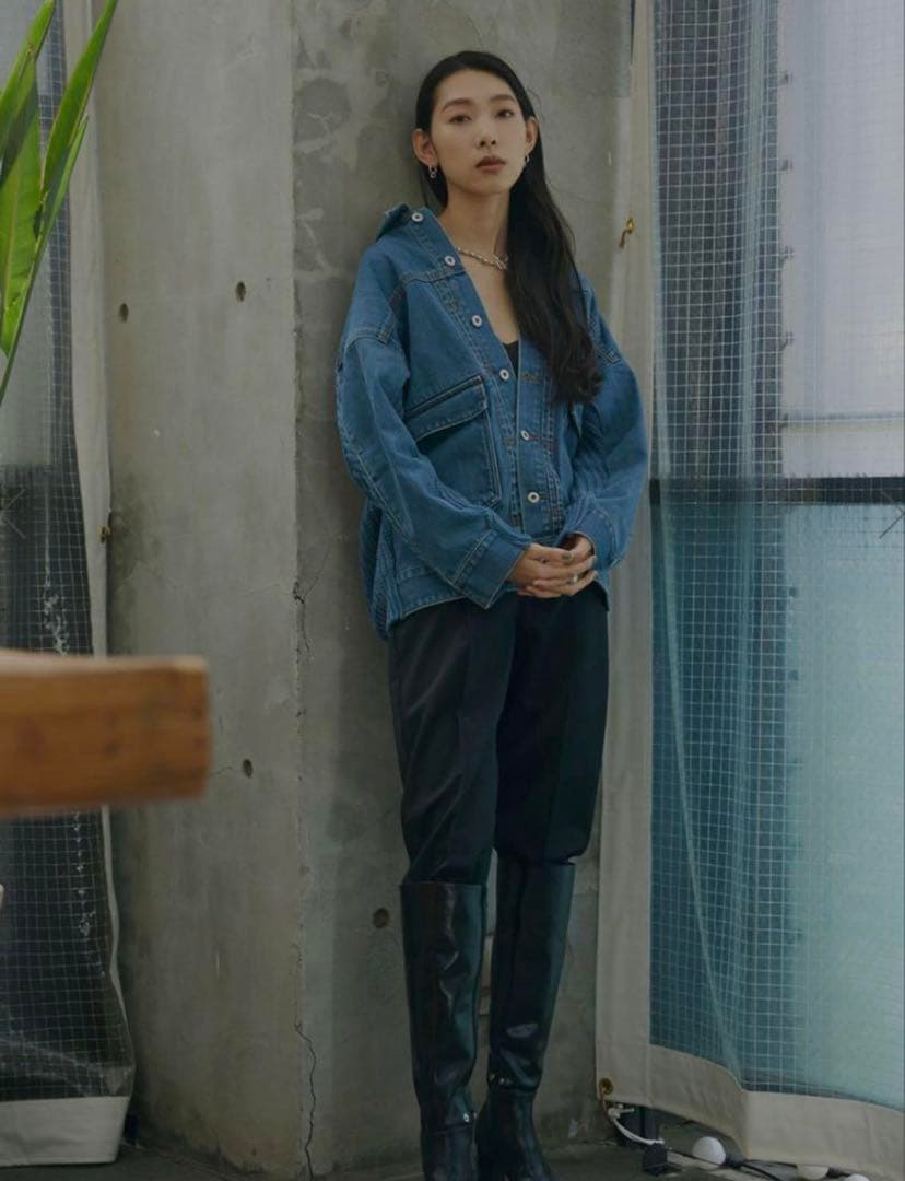 yoyo　Ameri KNIT DOCKING DENIM JACKET