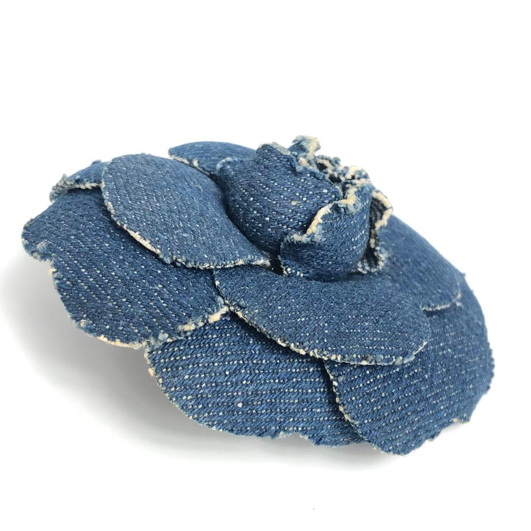 CHANEL シャネル カメリア ブローチ コサージュ デニム コメあり