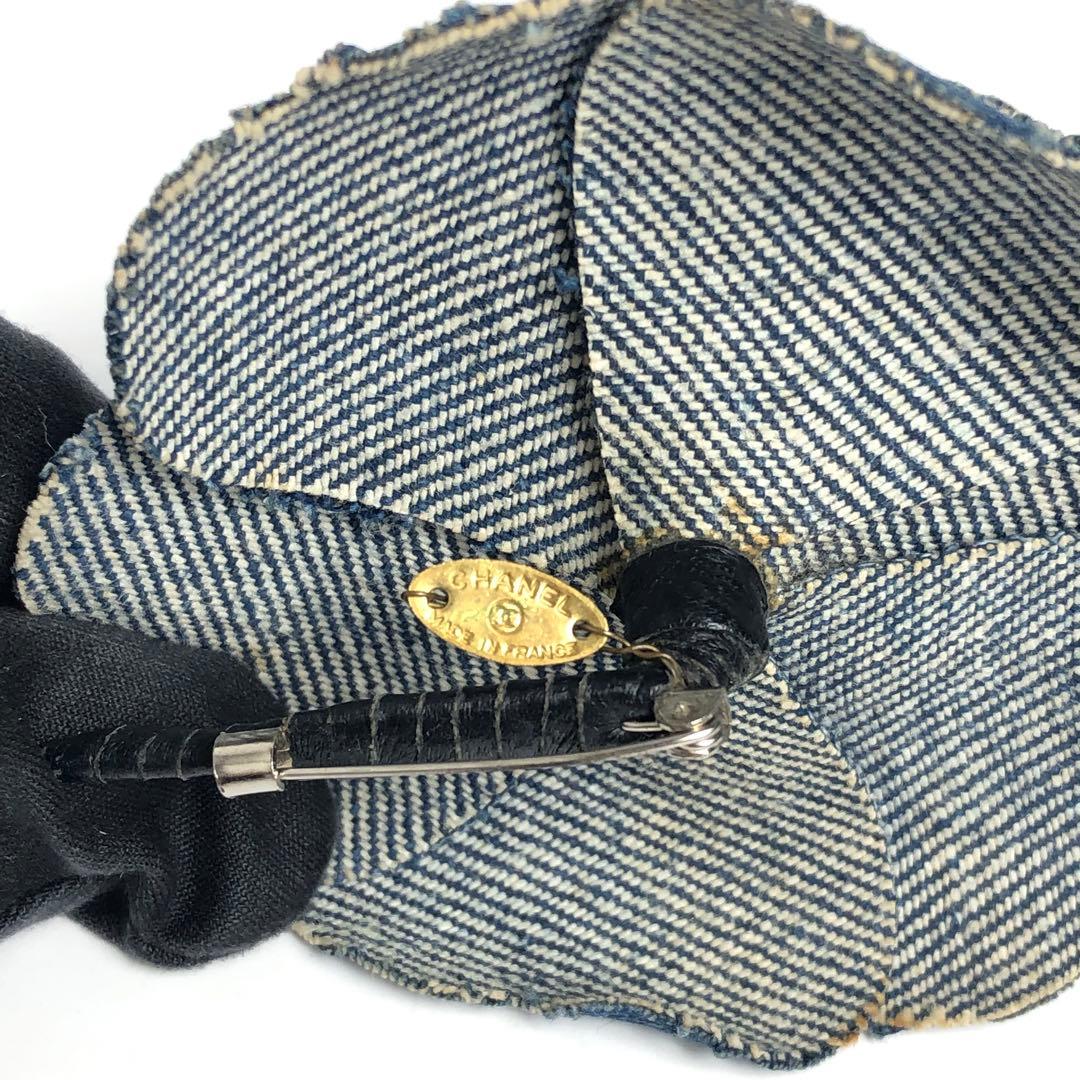 CHANEL シャネル カメリア ブローチ コサージュ デニム コメあり