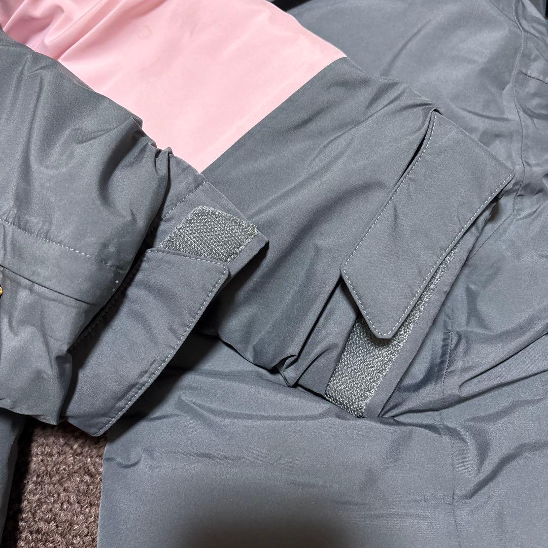 patagonia キッズ・パウダー・タウン 上下セットS ピンク/グレー