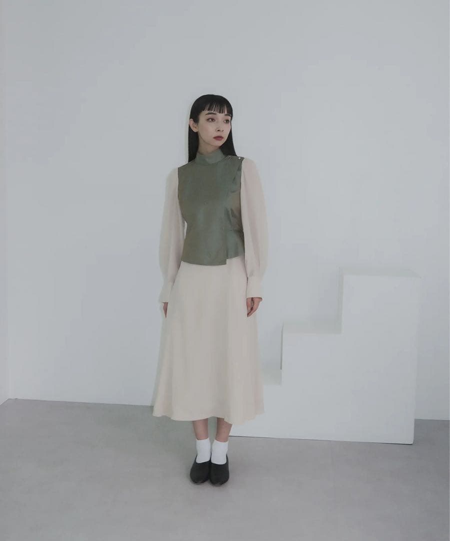 foufou ドッキングシアースリーブワンピース S