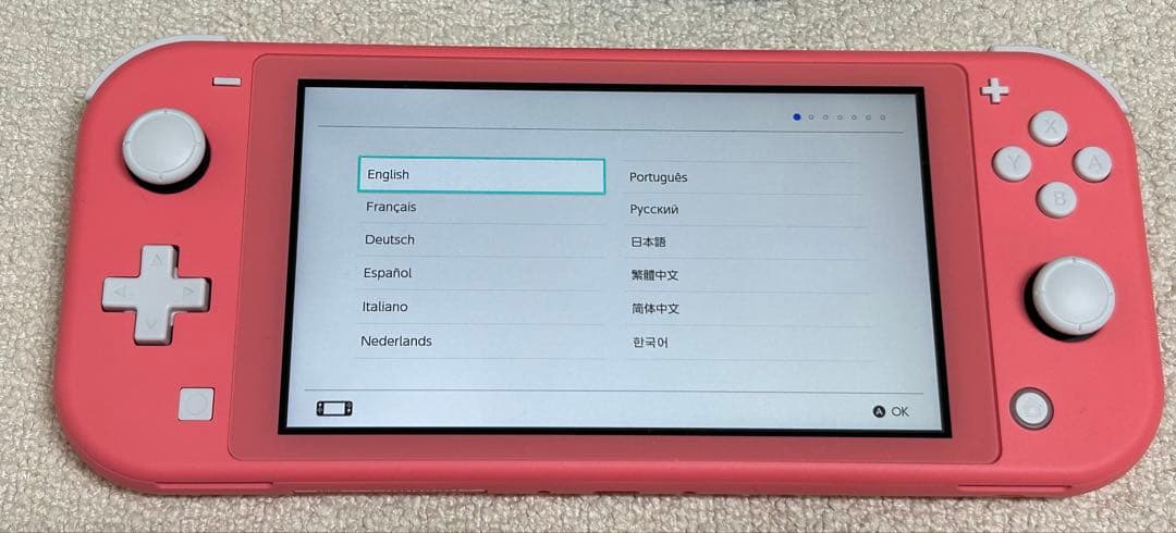 Nintendo Switch Lite コーラルピンク 本体 充電器付き　箱無