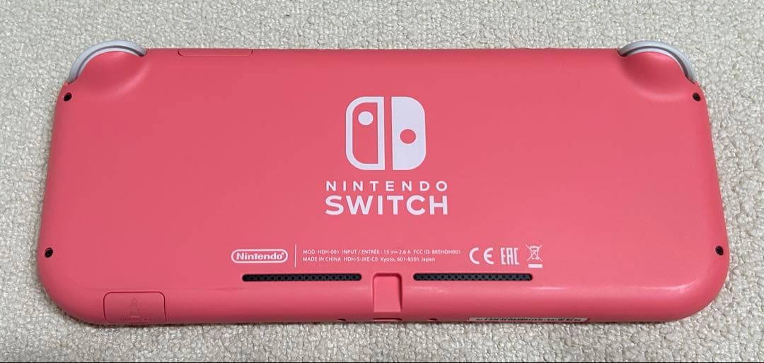 Nintendo Switch Lite コーラルピンク 本体 充電器付き　箱無