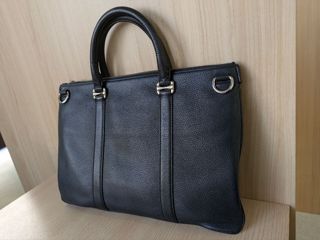 BALLY バリー　ビジネスバッグ 黒 レザー【Used品】
