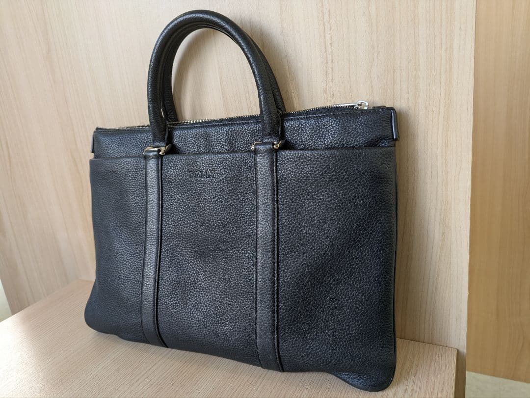 BALLY バリー　ビジネスバッグ 黒 レザー【Used品】