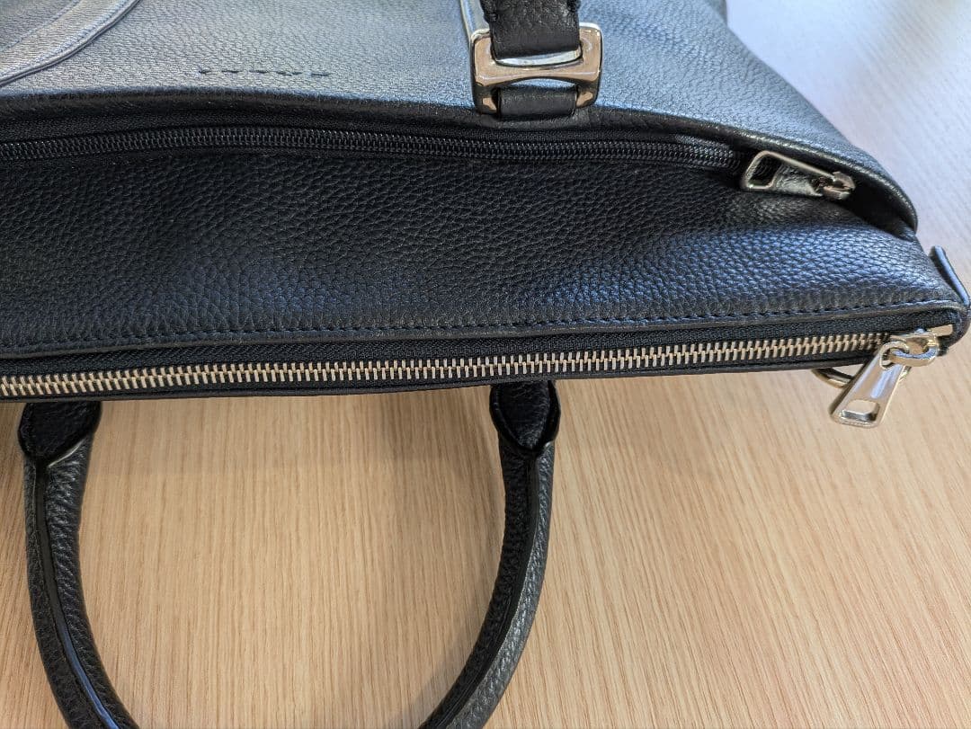 BALLY バリー　ビジネスバッグ 黒 レザー【Used品】