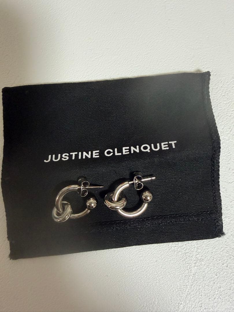 ジャスティーヌクランケ　シルバー　銀　フープ　ピアス
